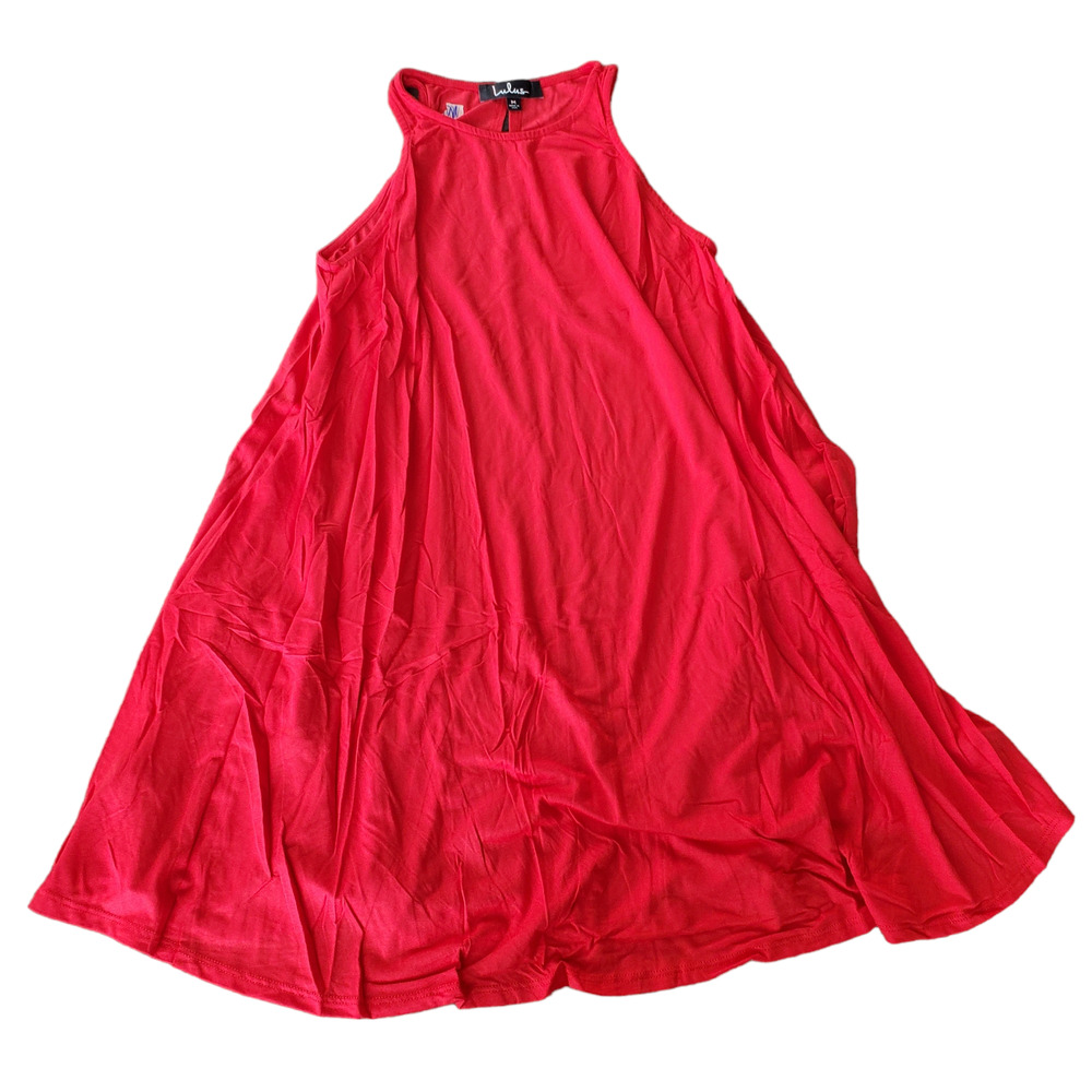 Lulus Red Sleeveless Swing Dress Size M NWT - Picture 4 of 12